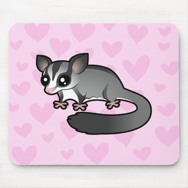 Sugar Glider Love Mouse Mat (Front)