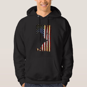Sugar Glider Silhouette American Flag 4th Of July Hoodie