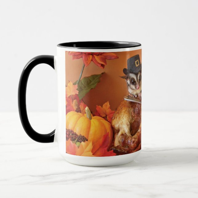 Sugar Glider Thanksgiving Mug (Left)