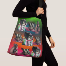 Sugar Glider Tiled All-Over-Print Cross Body Bag