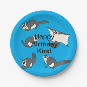 Sugar Gliders Birthday Paper Plate