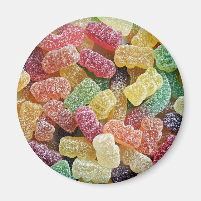 Sugar Gummy Candies Refrigerator Magnets (Front)