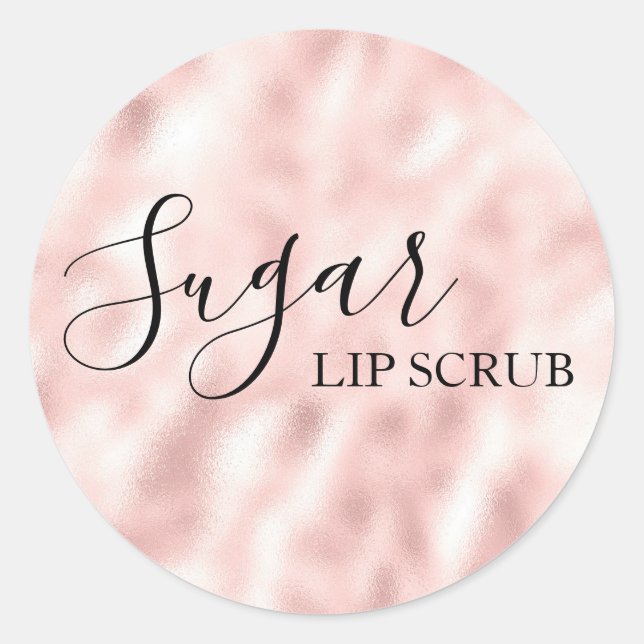 Sugar Lip Scrub Elegant Blush Pink Product Label (Front)
