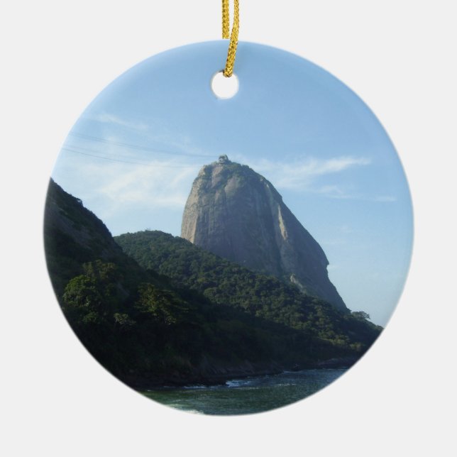 Sugar Loaf Mountain Ceramic Tree Decoration (Front)