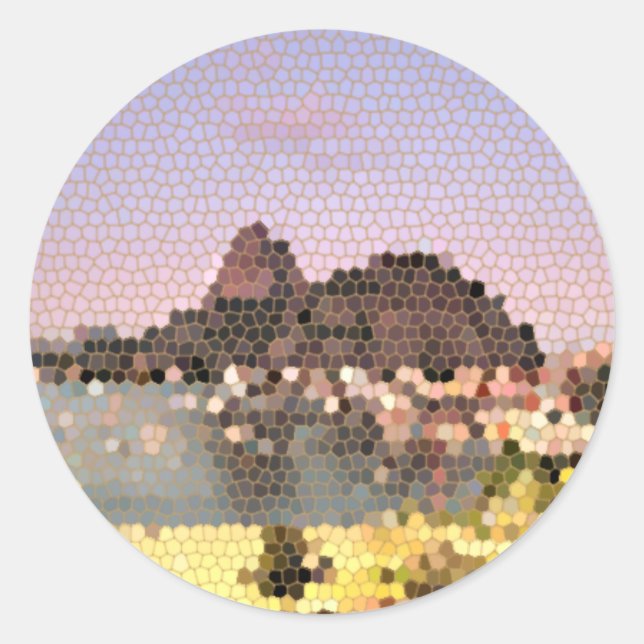 Sugar-Loaf  Rio mosaic Classic Round Sticker (Front)