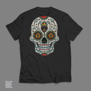 Sugar Love Skull Dia De Los Muertos Day of Dead T-Shirt