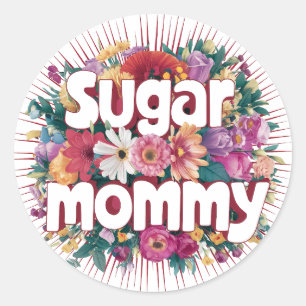 sugar mummy sticker colourful flower