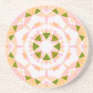Sugar Pink Spring Green Star Dopamine Decor Art Coaster