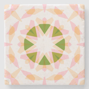 Sugar Pink Spring Green Star Dopamine Decor Art Stone Coaster