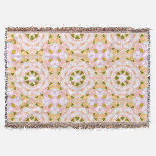 Sugar Pink Spring Green Star Dopamine Decor Art Throw Blanket