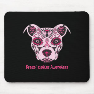 Sugar Pitbull Dog Breast Cancer Awareness Day Of T Mouse Mat