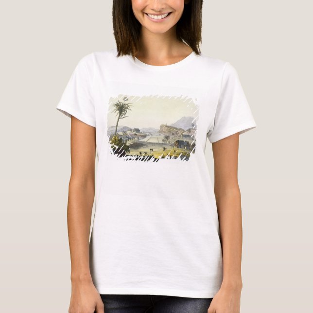 Sugar Plantation, Antilles (color engraving) T-Shirt (Front)