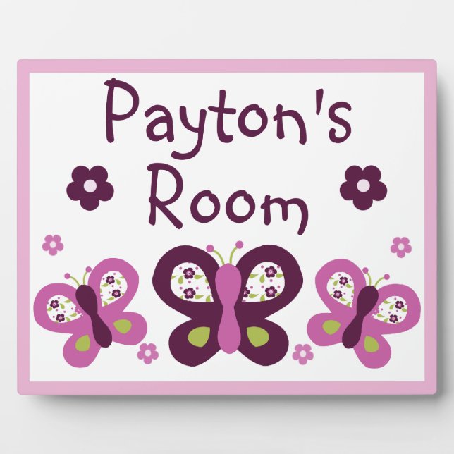 Sugar Plum Butterfly and Flowers Mod Plaque 8x10 (Front)