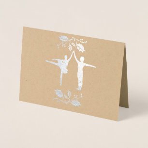Sugar Plum Fairy and Prince Christmas Foil Card