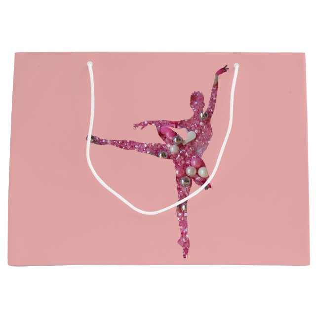 Sugar Plum Fairy Ballerina double-sided Large Gift Bag (Front)