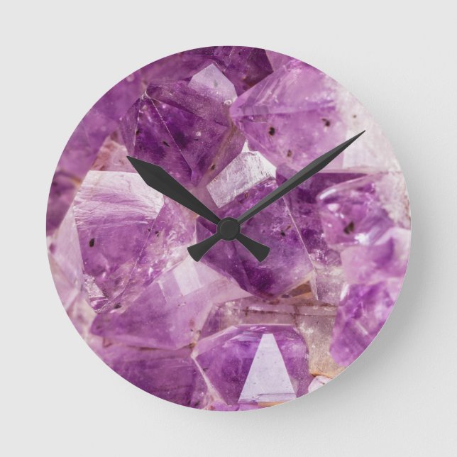 Sugar Plum Fairy Crystals Round Clock (Front)