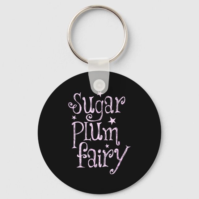 Sugar Plum Fairy Cute Christmas  Key Ring (Front)