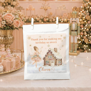 Sugar Plum Fairy Gingerbread House First Birthday  Favour Bags
