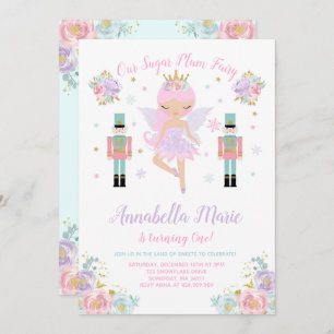 Sugar Plum Fairy Invitation Nutcracker Invitation