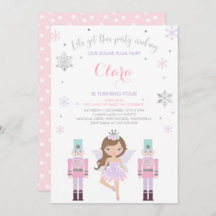 Sugar Plum Fairy Invitation Nutcracker Invitation