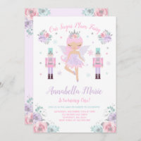 Sugar Plum Fairy Invitation Nutcracker Invitation