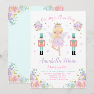Sugar Plum Fairy Invitation Nutcracker Invitation