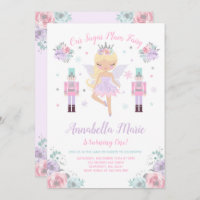 Sugar Plum Fairy Invitation Nutcracker Invitation
