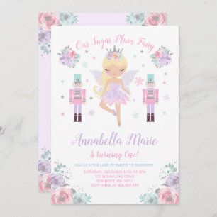 Sugar Plum Fairy Invitation Nutcracker Invitation