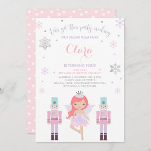 Sugar Plum Fairy Invitation Nutcracker Invitation