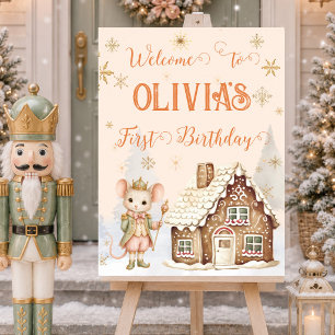 Sugar Plum Fairy Mouse King Gingerbread Welcome Poster