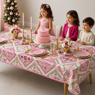 Sugar Plum Fairy Nutcracker Christmas Ballet Twirl Tablecloth