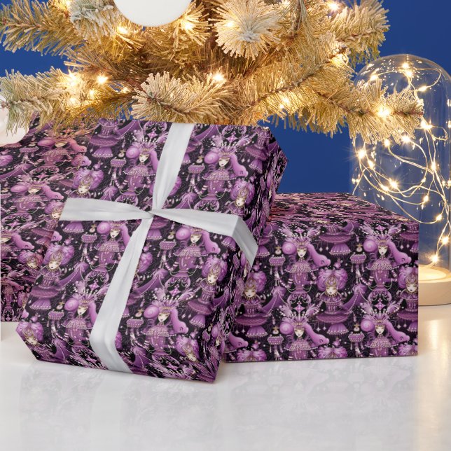  Sugar Plum Fairy, Purple Nutcracker Ballet  Wrapping Paper (Holidays)
