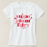 Sugar Plum Fairy Typography Art Pink & Red