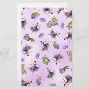 Sugar Plum Fairy Watercolor Soap Wrap Paper Sheet