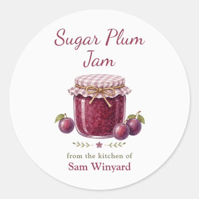 Sugar Plum Jam From the Kitchen Of Label (Front)