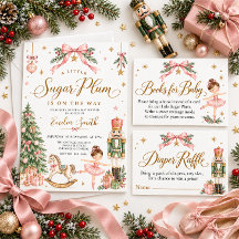 Sugar Plum Nutcracker Ballet Christmas Baby Shower