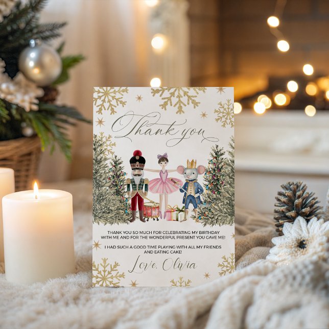 Sugar Plum Nutcracker Thank You Card (Creator Uploaded)