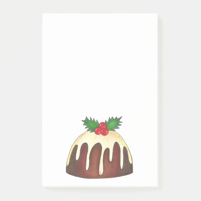 Sugar Plum Pudding Christmas Xmas Foodie Post-its Post-it Notes (Front)