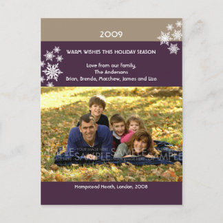Sugar Plum Snowflakes :: Christmas Photo Postcard