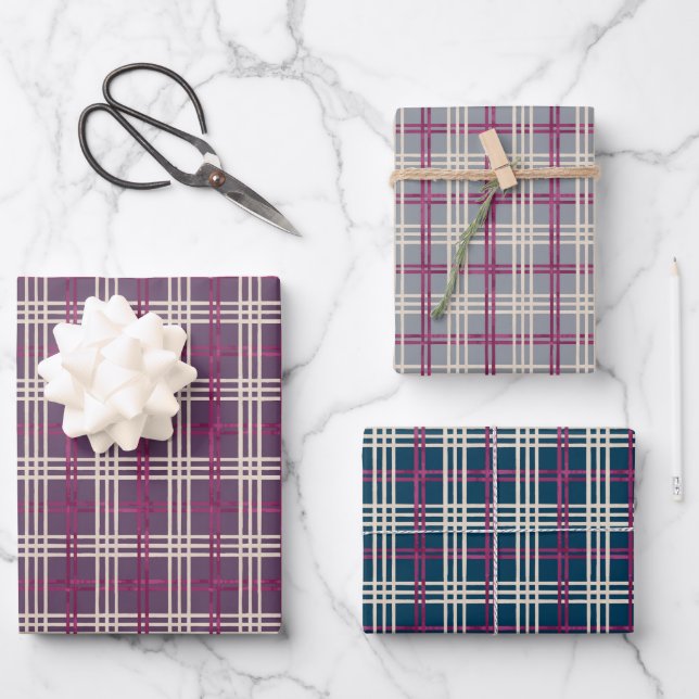 Sugar Plum Squares Set Wrapping Paper Sheet (Front)
