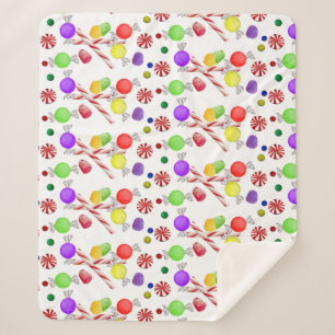 Sugar Plums Christmas Sherpa Blanket