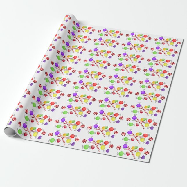 Sugar Plums Wrapping Paper (Unrolled)