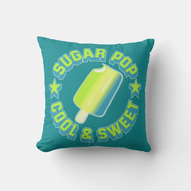 Sugar Pop Cartoon Ice Cream Reversible Cushion (Front)