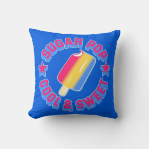 Sugar Pop Cartoon Ice Cream Reversible Cushion