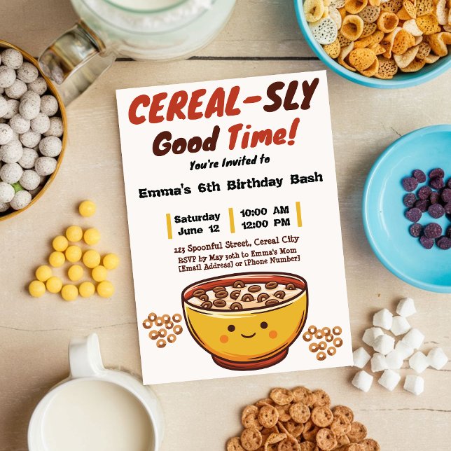 Sugar Rush and Sweet Surprises: A Cereal Party Invitation (Creator Uploaded)
