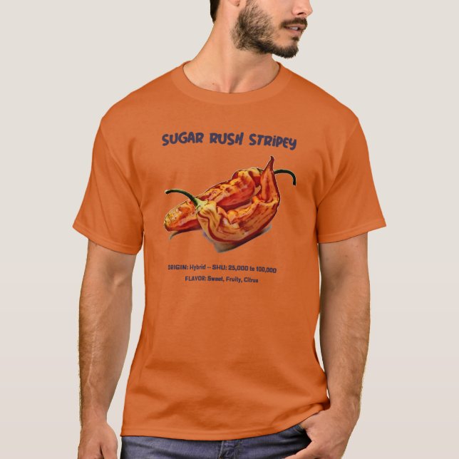Sugar Rush Stripey Pepper T-Shirt (Front)