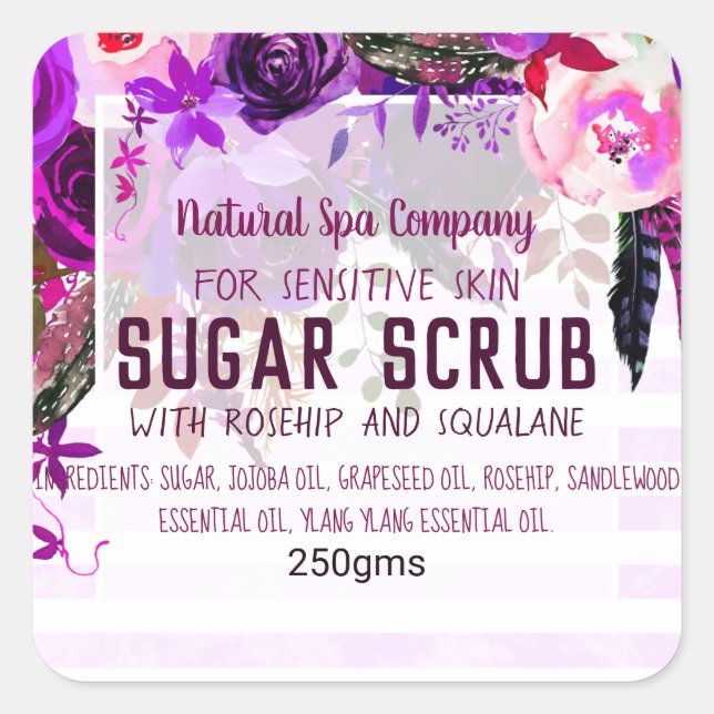 Sugar Scrub Label (Front)