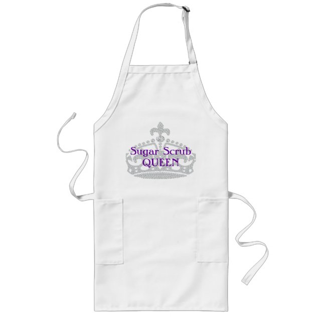 Sugar Scrub Queen Princess Crown Long Apron (Front)