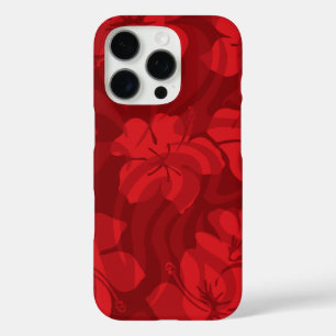 Sugar Shack Hawaiian Hibiscus Red iPhone 16 Pro Case