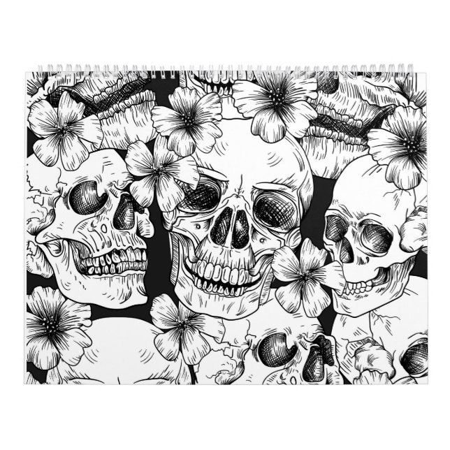 Sugar skull adult colouring Calendar (Cover)